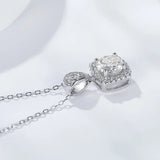 925 Silver Necklace with 6.5mm Moissanite