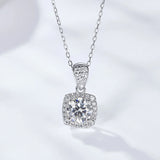 925 Silver Necklace with 6.5mm Moissanite
