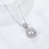 925 Silver Necklace with 6.5mm Moissanite