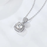 925 Silver Necklace with 6.5mm Moissanite
