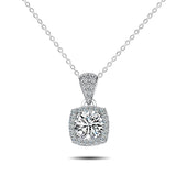 925 Silver Necklace with 6.5mm Moissanite