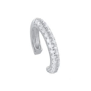 925 Silver Clip Earrings CZ Stones, Hypoallergenic, No Piercing Needed