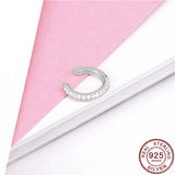 925 Silver Clip Earrings CZ Stones, Hypoallergenic, No Piercing Needed