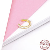 925 Silver Clip Earrings CZ Stones, Hypoallergenic, No Piercing Needed