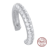 925 Silver Clip Earrings CZ Stones, Hypoallergenic, No Piercing Needed