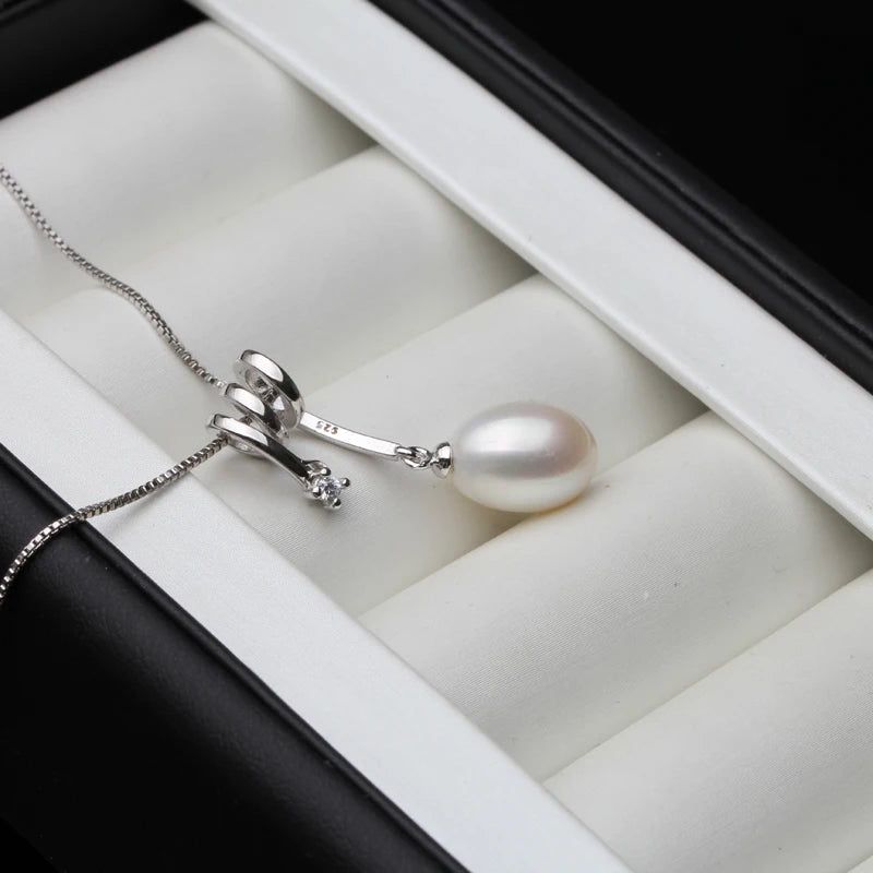 925 Sterling Silver Pearl Pendant for Women Bridal Gift