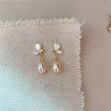 925 Silver Pearl Stud Earrings for Women Wedding Party Gift
