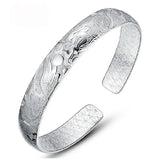 925 Sterling Silver Phoenix Bangle Bracelet for Women