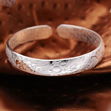 925 Sterling Silver Phoenix Bangle Bracelet for Women