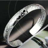 925 Sterling Silver Phoenix Bangle Bracelet for Women