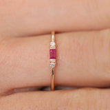 925 Silver Emerald Zircon Ring for Women - Charm Jewelry Gift