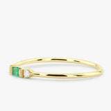 925 Silver Emerald Zircon Ring for Women - Charm Jewelry Gift
