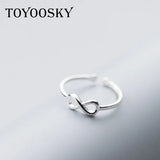 925 Silver Personality 8 Word Opening Ring