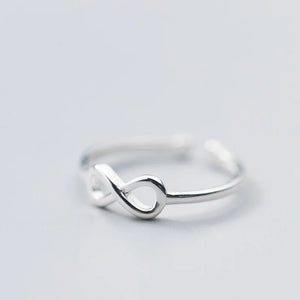 925 Silver Personality 8 Word Opening Ring