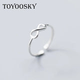 925 Silver Personality 8 Word Opening Ring