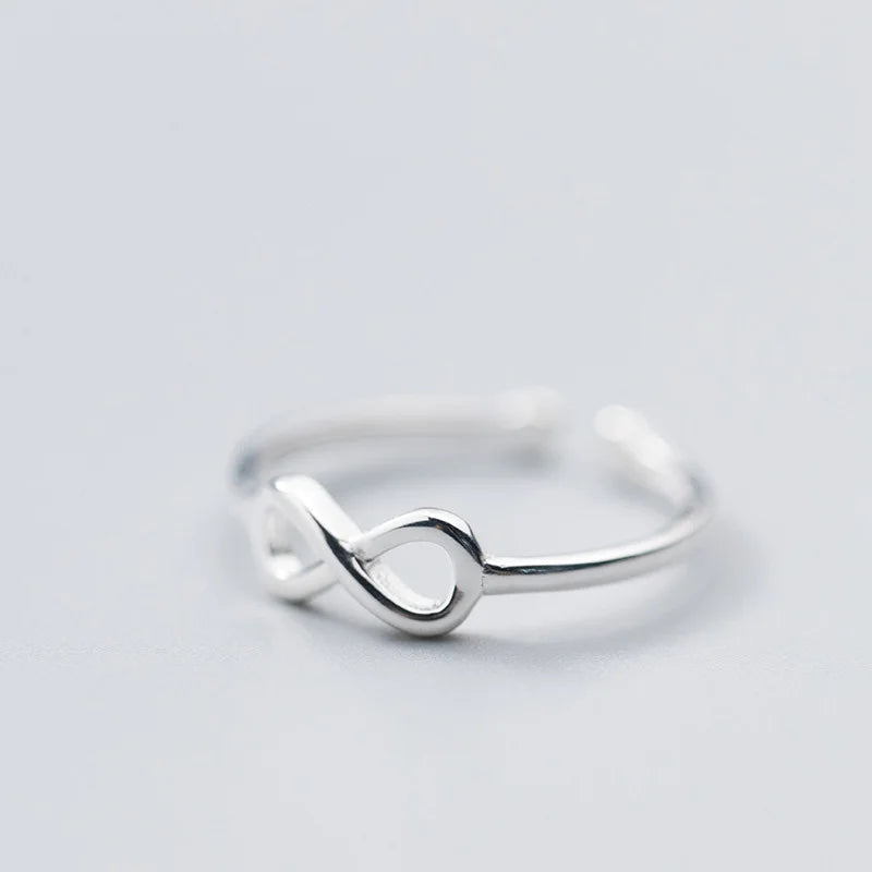 925 Silver Personality 8 Word Opening Ring