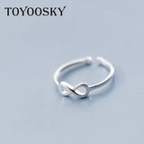 925 Silver Personality 8 Word Opening Ring