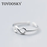 925 Silver Personality 8 Word Opening Ring