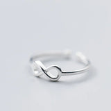 925 Silver Personality 8 Word Opening Ring