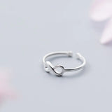 925 Silver Personality 8 Word Opening Ring