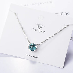 925 Silver Crystal Bear Pendant Necklace Wedding Jewelry