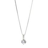925 Silver Zircon Necklace Minimalist Charm Choker Pendant