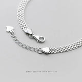925 Silver Chain Bracelet for Women Men Adjust Bangle