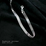 925 Silver Chain Bracelet for Women Men Adjust Bangle