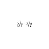 925 Silver Flower Small Stud Earrings for Women Daily Piercing AEZ121