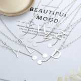 925 Silver Letter Tassel Chain Necklace for Women Punk Style