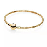 925 Silver Mesh Braided Bracelet for Beads DIY Gift