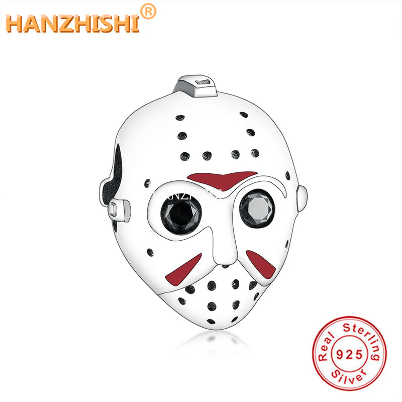 925 Silver Skull Alien Beads Charms for DIY Jewelry Making