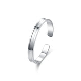 925 Silver Round Bracelets Bangles Women Wedding Jewelry