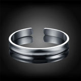 925 Silver Round Bracelets Bangles Women Wedding Jewelry
