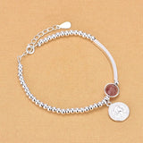 925 Silver Strawberry Bead Charm Bracelet Wedding Jewelry