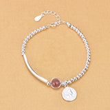 925 Silver Strawberry Bead Charm Bracelet Wedding Jewelry