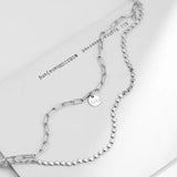 925 Sterling Silver Double Layer Small Beads Bracelet for Women