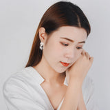 925 Silver Tree Of Life Dream Catcher Stud Earrings Women Vintage Jewelry