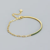 925 Silver Vintage Rainbow Zircon Bracelet for Women