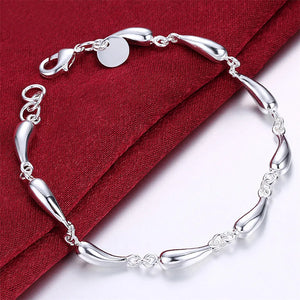 925 Silver Water Drop Bracelet Women Bracelet Christmas Gift