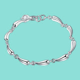 925 Silver Water Drop Bracelet Women Bracelet Christmas Gift