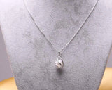925 Silver Pearl Pendant Necklace 18 inch Chain Statement Necklace For Women