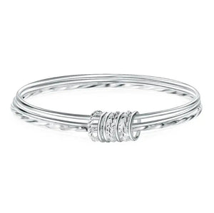 925 Silver Woman Bracelet Retro Chain Bangles Wedding Jewelry Charm