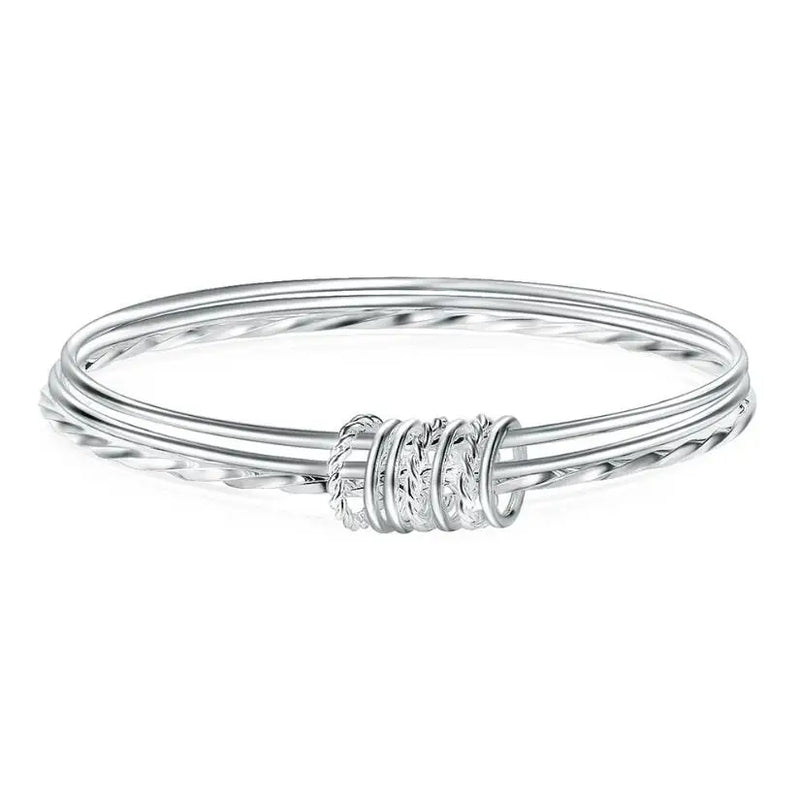 925 Silver Woman Bracelet Retro Chain Bangles Wedding Jewelry Charm