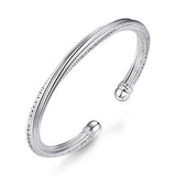 925 Sterling Silver Woman Charm Cuff Bracelet Linellae Adjustable Bangle