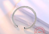 925 Silver Woman Charm Cuff Bracelet Linellae Adjustable Bangle