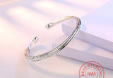 925 Silver Woman Charm Cuff Bracelet Linellae Adjustable Bangle