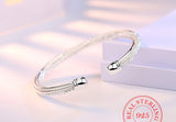 925 Silver Woman Charm Cuff Bracelet Linellae Adjustable Bangle