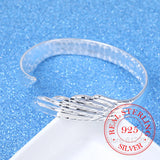 925 Silver Woman Cuff Bracelet Lucky Bangle