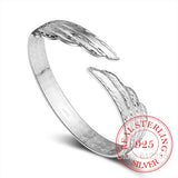 925 Silver Woman Cuff Bracelet Lucky Bangle